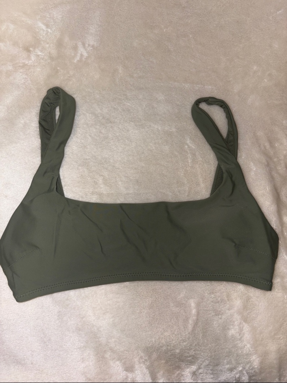 Aerie Olive Green Women's Scoop Neck Bikini Top